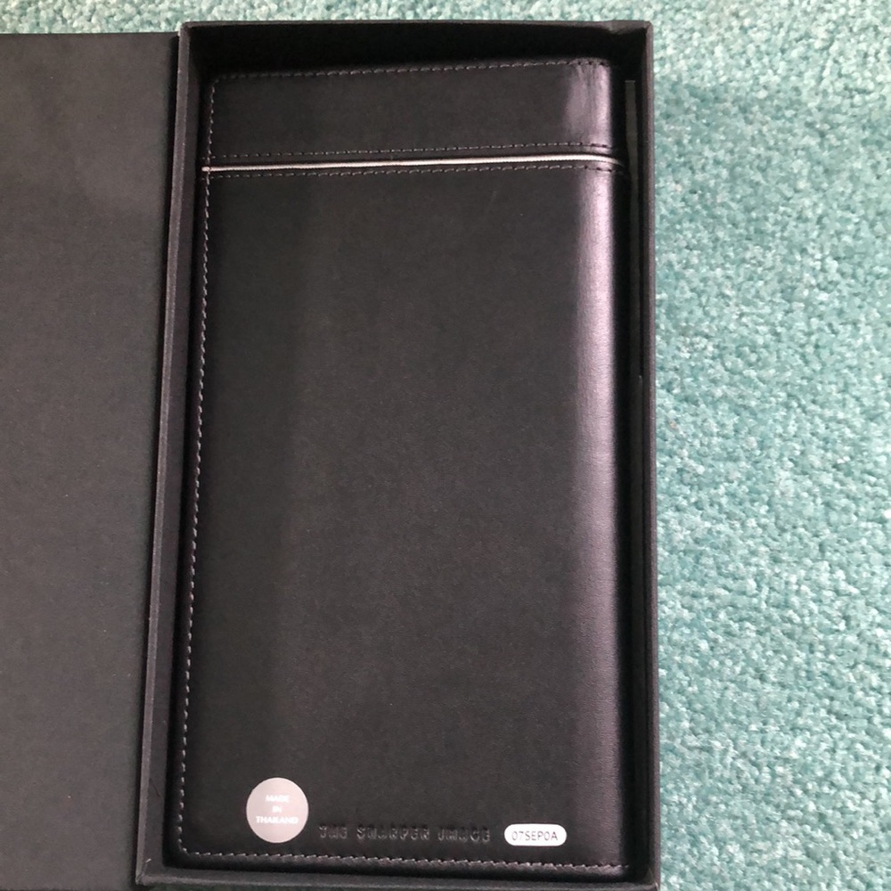 Sharper Image Leather Travel Portfolio Gem